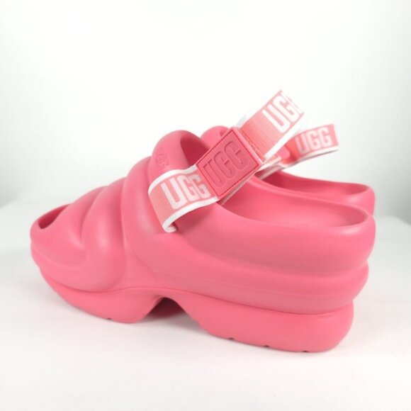 NWOB UGG AWW Yeah Pink Chunky Slide Strawberry Cream Slingback Plattform‎ Sz 11 - Picture 6 of 16